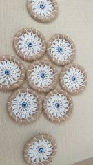 Yıl Başı Yeni Yıl Hediyesi Kraft Kutuda Dantel Nazar Boncuklu Düş Kapanı Anahtarlık