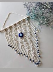 Makrome Nazar Boncuklu Duvar Süsü Yılbaşı Anneler Günü Sevgililer Günü Hediyelik