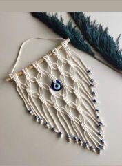 Makrome Nazar Boncuklu Duvar Süsü Yılbaşı Anneler Günü Sevgililer Günü Hediyelik