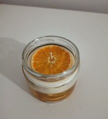 210 ML Cam kavanozda Hediyelik Portakallı Mum Sevgililer Günü Hediyelik Yılbaşı Anneler Günü Ögretmenler Günü