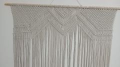 100 x 100 Makrome Tül Perde Rustik Ağaç Hediye Makrome Kapı Süsü Kapı Sinekliği Dekoratif Duvar Süsü