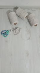 Hediyeliklerbizden 150 x 150 Makrome Tül Perde Rustik Ağaç Hediye Makrome Kapı Süsü Kapı Sinekliği Dekoratif Duvar Süsü