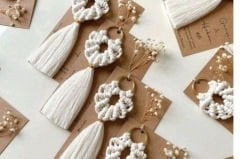 Klipsi Makrome Anahtarlık