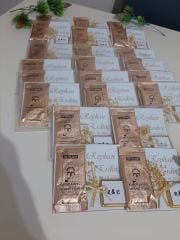 10 Adet Hediyelik Poşette Tek İçimlik Mehmet Efendi Türk Kahvesi & Çikolata Beyaz