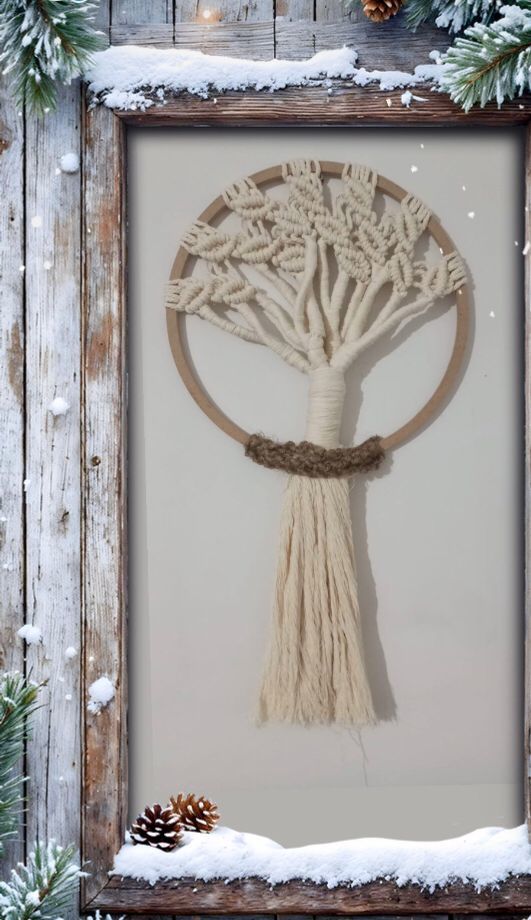 Hediyeliklerbizden  Yeni Yıl Hediyesi  Makrome Hayat Ağacı Düş Kapanı  Soy Ağacı(Kopya)(Kopya)(Kopya)