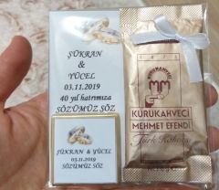 10 Adet Hediyelik Poşette Tek İçimlik Mehmet Efendi Türk Kahvesi KREM