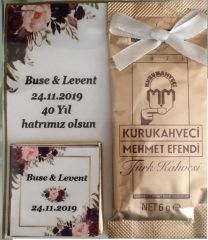 10 Adet Hediyelik Poşette Tek İçimlik Mehmet Efendi Türk Kahvesi KREM