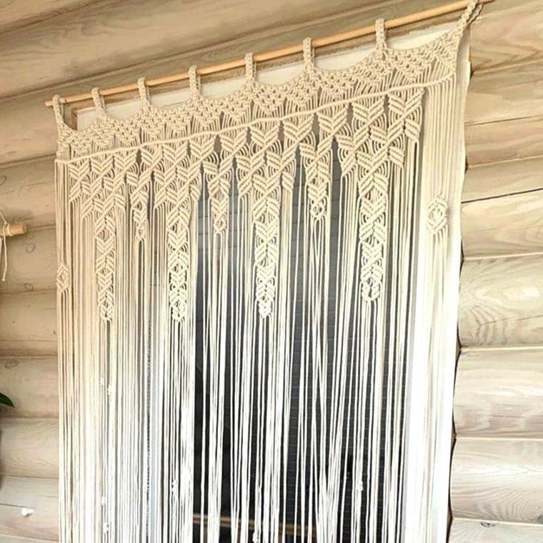 RUSTİK AĞAÇ HEDİYE Makrome kapı süsü kapı sinekliği dekoratif süs 100 x 200 cm