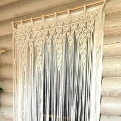 RUSTİK AĞAÇ HEDİYE Makrome kapı süsü kapı sinekliği dekoratif süs 100 x 200 cm
