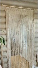 Makrome Kapı Perdesi sineklik Dekor luk 100 x 200 100X200 - GRİ - MODEL 1