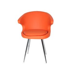 Orange Deri Çalışma Koltuğu