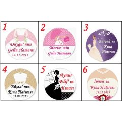 Delikli 3 x 3 cm Etiket Makrome Söz Nişan Kına Nikah Bebek Şekeri Hediyelik Ürün Etiketi