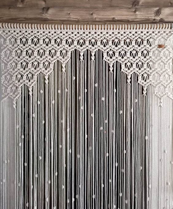 Makrome Kapı Perdesi sineklik Dekor luk 80 x 200 GRİ - 100X200