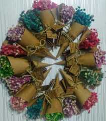 10 Adet Deniz Yıldızlı Mıknatıslı Hediyelik Jut Mağnet Kurtulmuş Çiçekler KREM