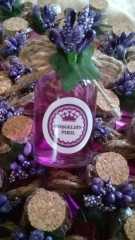 20 Adet Dantelli 50 cc  Cam Şişede Mantar Kapaklı  Kolanya Beyaz