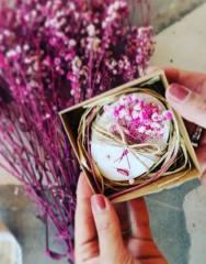 Kutulu Rafyalı Oval Lavantalı Sabun Karışık Çok Renkli