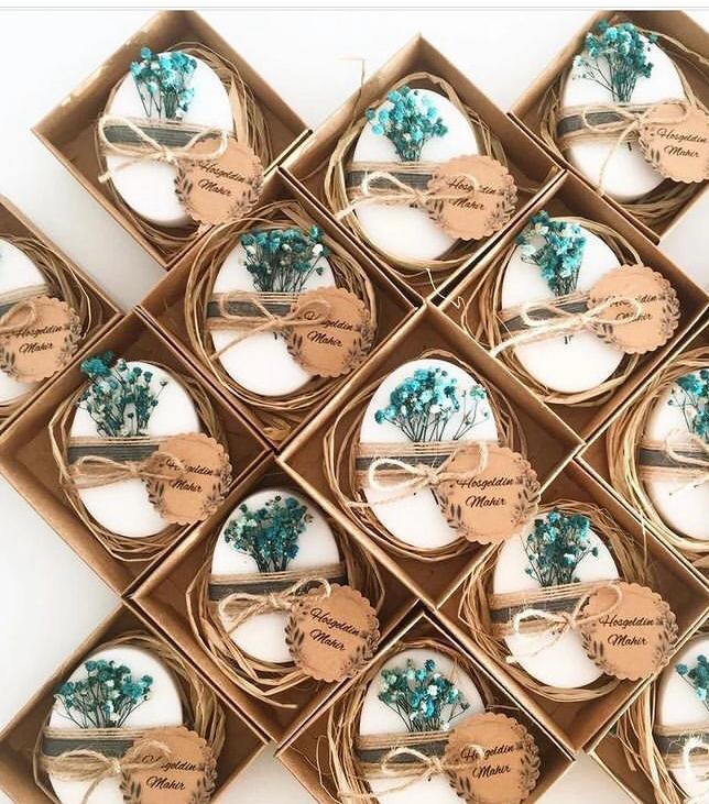 Kutulu Rafyalı Oval Lavantalı Sabun Karışık Çok Renkli