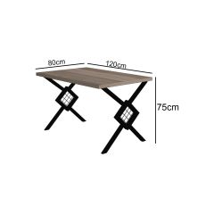 Berlingo Yemek Masası Takımı 4 Metal Sandalyeli Beyaz