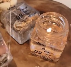 Hediyelik  Etiketli Cam Şişede Kahve Çekirdeği Jel Mum Nişan Kına Nikah Şekeri