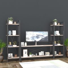 Dora Metal Tv Ünitesi 2 Kitaplıklı Cordoba
