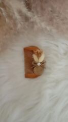 Hediyeliklerbizden 10 Adet  İncili  Ağaç   Tarak  Nikah Şekeri  Söz Nişan Hediyeliği  Kına Nikah Doğum Günü Hediyelik