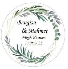 48 Adet Şeffaf Yapışkanlı Etiket Söz Nişan Kına Nikah Düğün Şişe Ve Magnet Etiketleri Sticker 3 x 3 cm