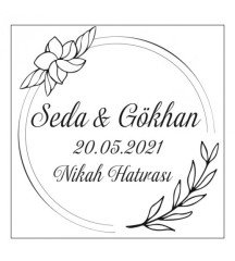 36 Adet Delikli kraft  Etiket  Söz Nişan Kına Nikah Düğün Şişe Ve Magnet Etiketleri Sticker 3 x 3 cm