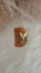 Hediyeliklerbizden 10 Adet  İncili  Ağaç   Tarak  Nikah Şekeri  Söz Nişan Hediyeliği  Kına Nikah Doğum Günü Hediyelik(Kopya)