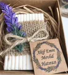 50 Adet Lavantalı Sabun  Söz Nişan Kına Nikah Doğum Günü Hediyelik Sabun