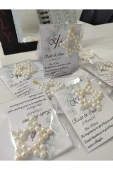 10 Adet Hediyeliklerbizden Jelatin Poşette İncili Yıldız Anahtarlık Nikah Şekeri  Söz Nişan Hediyeliği  Kına Nikah Doğum Günü Hediyelik