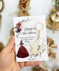 10 Adet Hediyeliklerbizden Jelatin Poşette İncili Yıldız Anahtarlık Nikah Şekeri  Söz Nişan Hediyeliği  Kına Nikah Doğum Günü Hediyelik