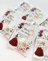 10 Adet Hediyeliklerbizden Jelatin Poşette İncili Yıldız Anahtarlık Nikah Şekeri Söz Nişan Hediyeliği Kına Nikah Doğum Günü Hediyelik