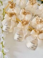 10 Adet Hediyeliklerbizden İncili Mika Kutuda Hediyelik  Kokulu Mum   Söz Nişan Kına Nikah Düğün Doğum Günü Hediyelik Kız İsteme