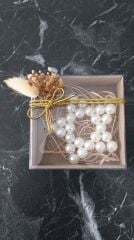 10 Adet Hediyeliklerbizden Kraft Kutuda  Hediyelik İnci Yıldız Anahtarlık Nişan Kına Nikah Düğün Doğum Günü Hediyelik Kız İsteme