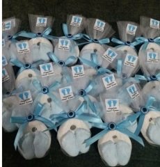 50 Adet Mıknatıslı Kokulu Taş  Bebek Ayak İzi