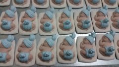 50 Adet Kutulu Yatakta Uyuyan Bebek Kokulu Taş Mavi