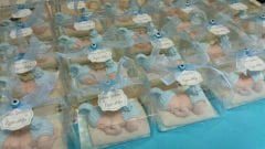 100 Adet Kutulu Yatakta Uyuyan Bebek Kokulu Taş Mavi