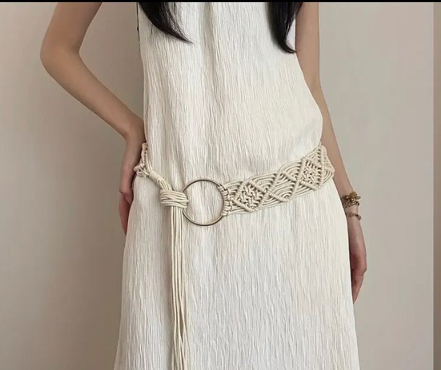 Makrome El Yapımı  Bayan Kemeri 120cm