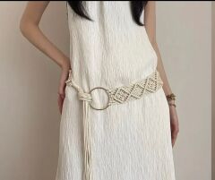 Makrome El Yapımı  Bayan Kemeri 120cm