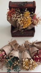 30 Adet Deniz Yıldızlı Mıknatıslı Hediyelik Jut Mağnet Kurtulmuş Çiçekler KREM