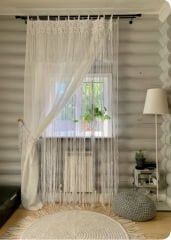 Makrome Kapı Perdesi üst 100 x 50 cm alt 100 x 200 güneşlik dahildir