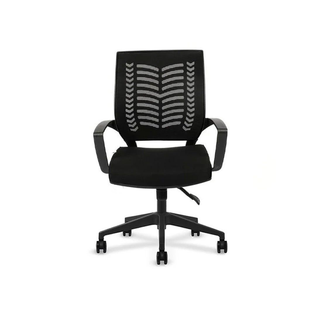 Yumi Siyah Fileli Ofis Çalışma Koltuğu Krom Ayak