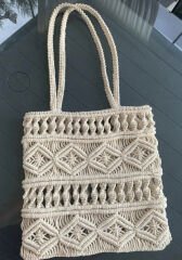 Yeni Trent Makrome Yaz Çantası Plaj Çantası 35 x 40 cm Astarlıdır