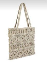 Yeni Trent Makrome Yaz Çantası Plaj Çantası 35 x 40 cm Astarlıdır