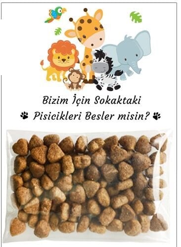 10 Adet Hediyelik Kedi & Köpek  Mamalarını Sokak Hayvanları Mama Hediye Paketi