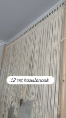 Boncuklu Makrome Perde İstenilen Ölçüde Hazırlanır