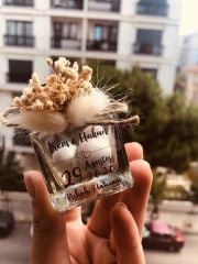 Hediyelik 40 cc Kare Cam Şişede Badem Şekeri