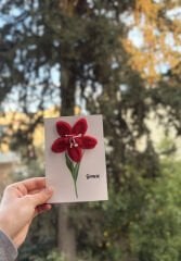 Jelatin Polette Kartlı Sevdiklerinize solmayan çiçek kadife çiçek hediye etmek istemisiniz Şönil Çiçek(Kopya)