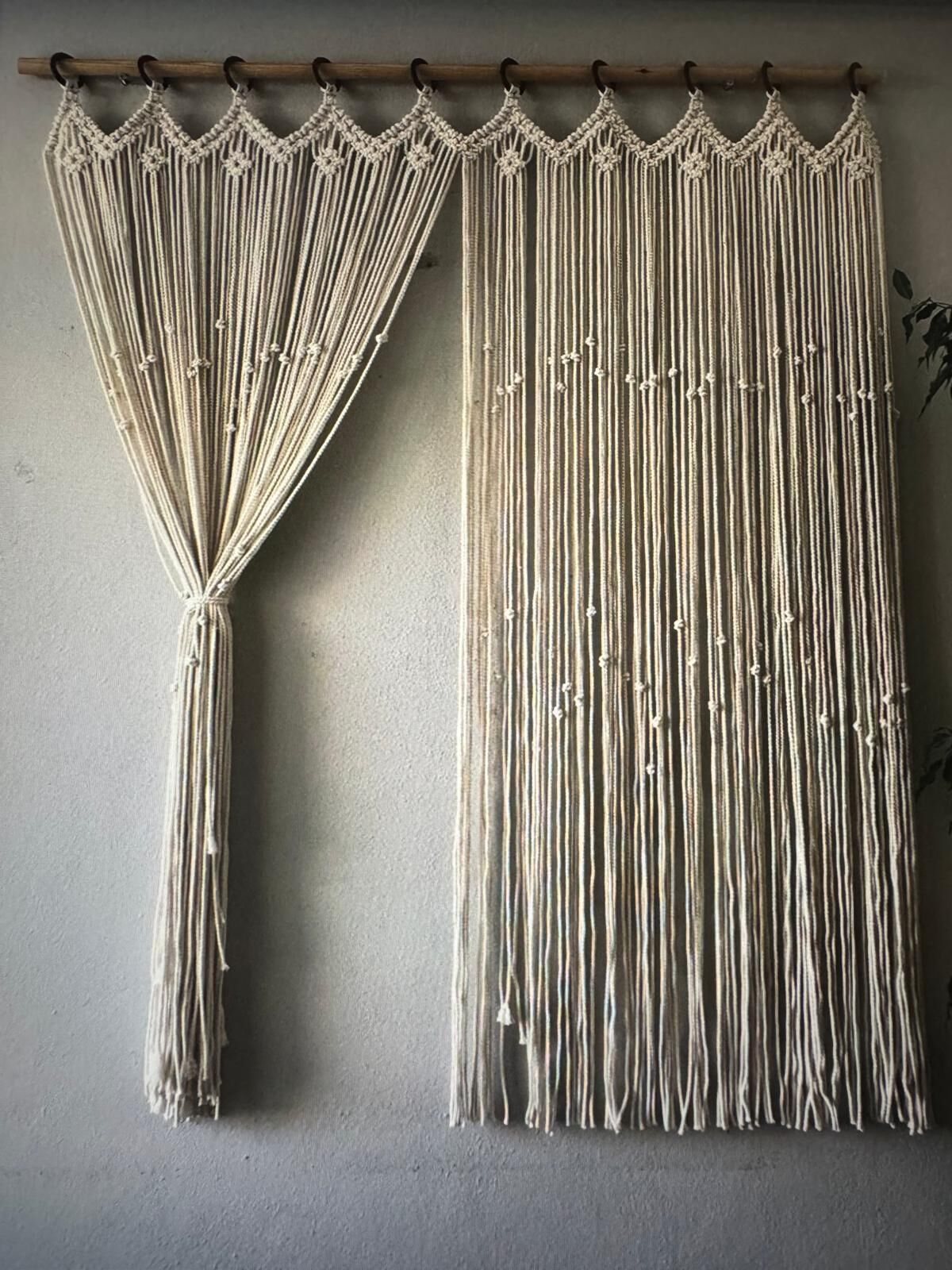 Makrome kapı cam perdesi en 100 boy 200 cm(Kopya)